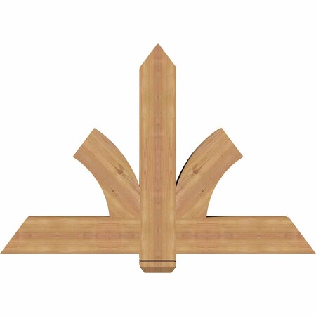 Ekena Millwork Redmond Smooth Timber Gable Bracket, Western Red Cedar, 48"W x 32"H x 5 1/2"D x 5 1/2"F, 16/12 Pitch GBW048X32X0606RED00SWR